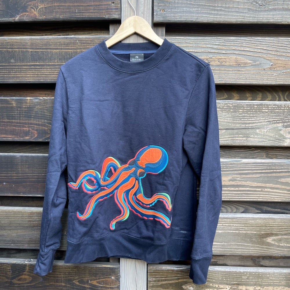 PS by Paul Smith, Octopus Embroidered Sweater, Navy, Small